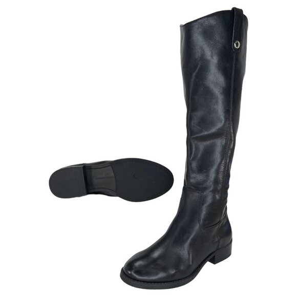 International Concepts Fawne Black Leather Knee High Womens Boots Size 5M - Picture 12 of 14